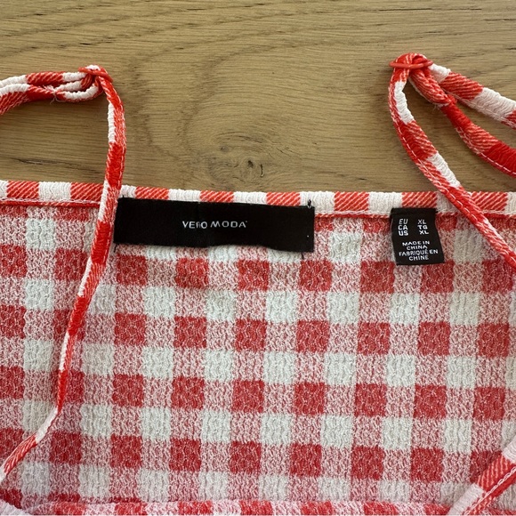 Vero Moda slip midi sundress in red gingham - Picture 4 of 7